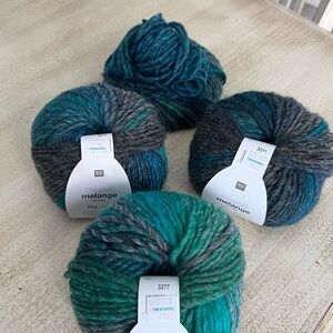 Three 1/2 Skeins of Melange Chunky Yarn